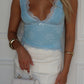 NAURICE LACE TOP - BLUE
