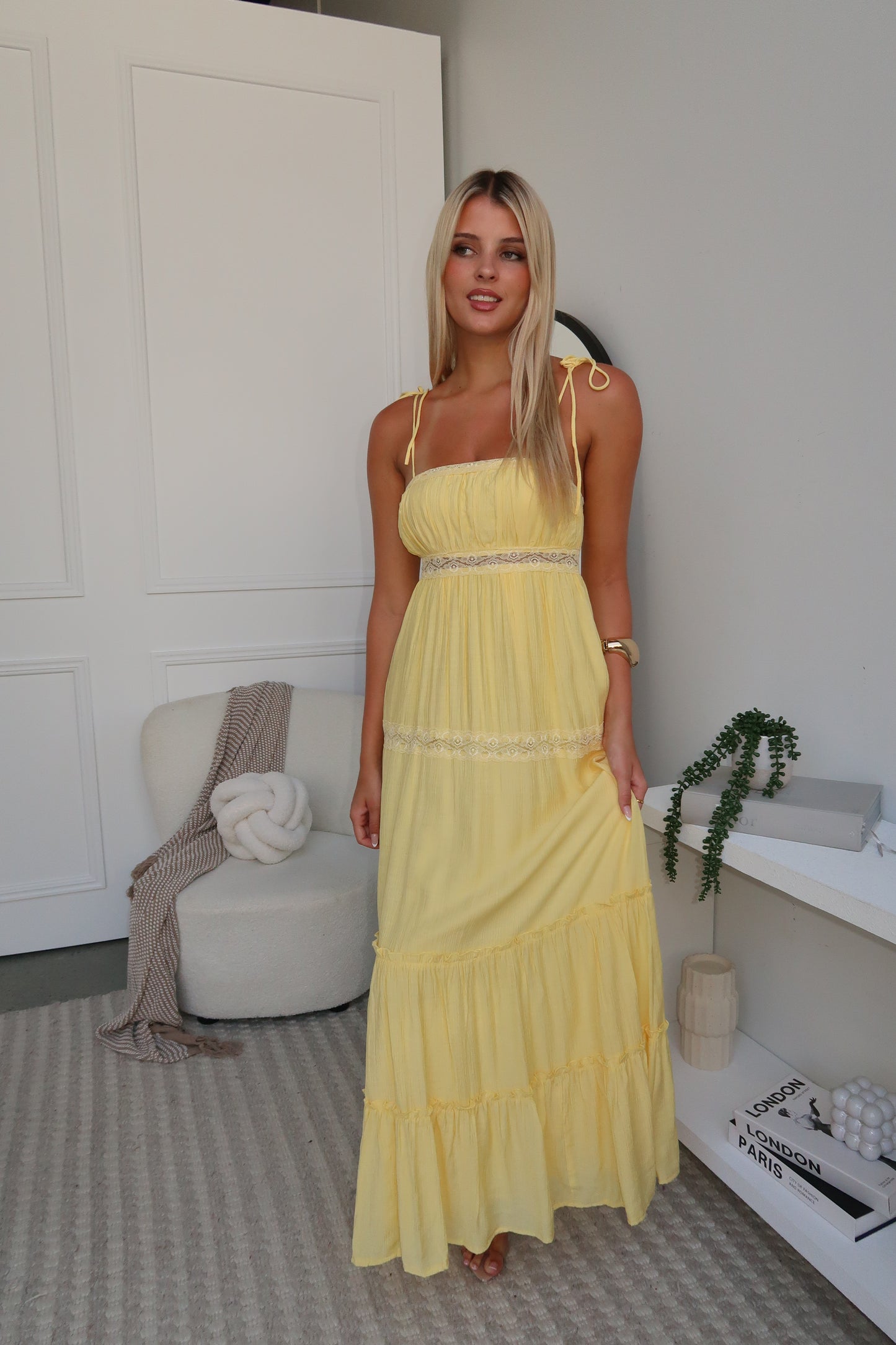 DELILAH MAXI DRESS - LEMON