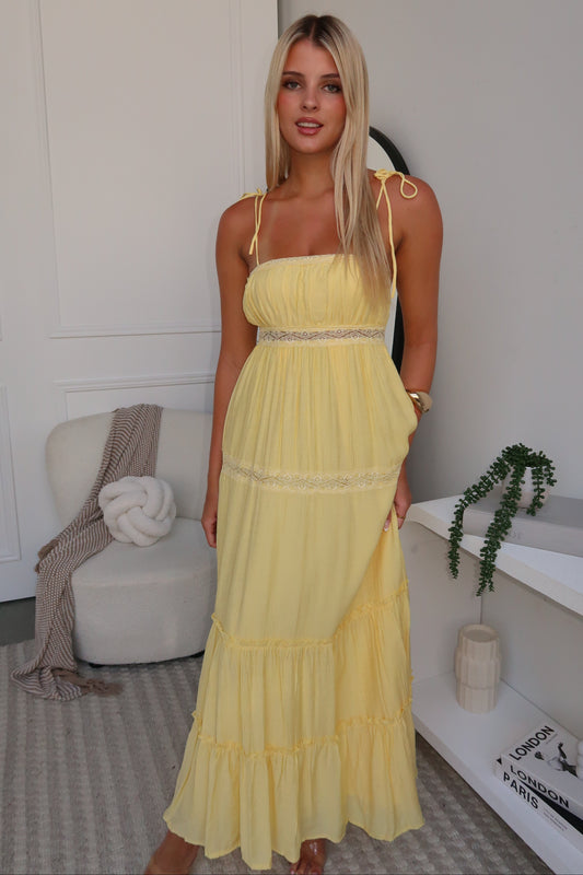 DELILAH MAXI DRESS - LEMON