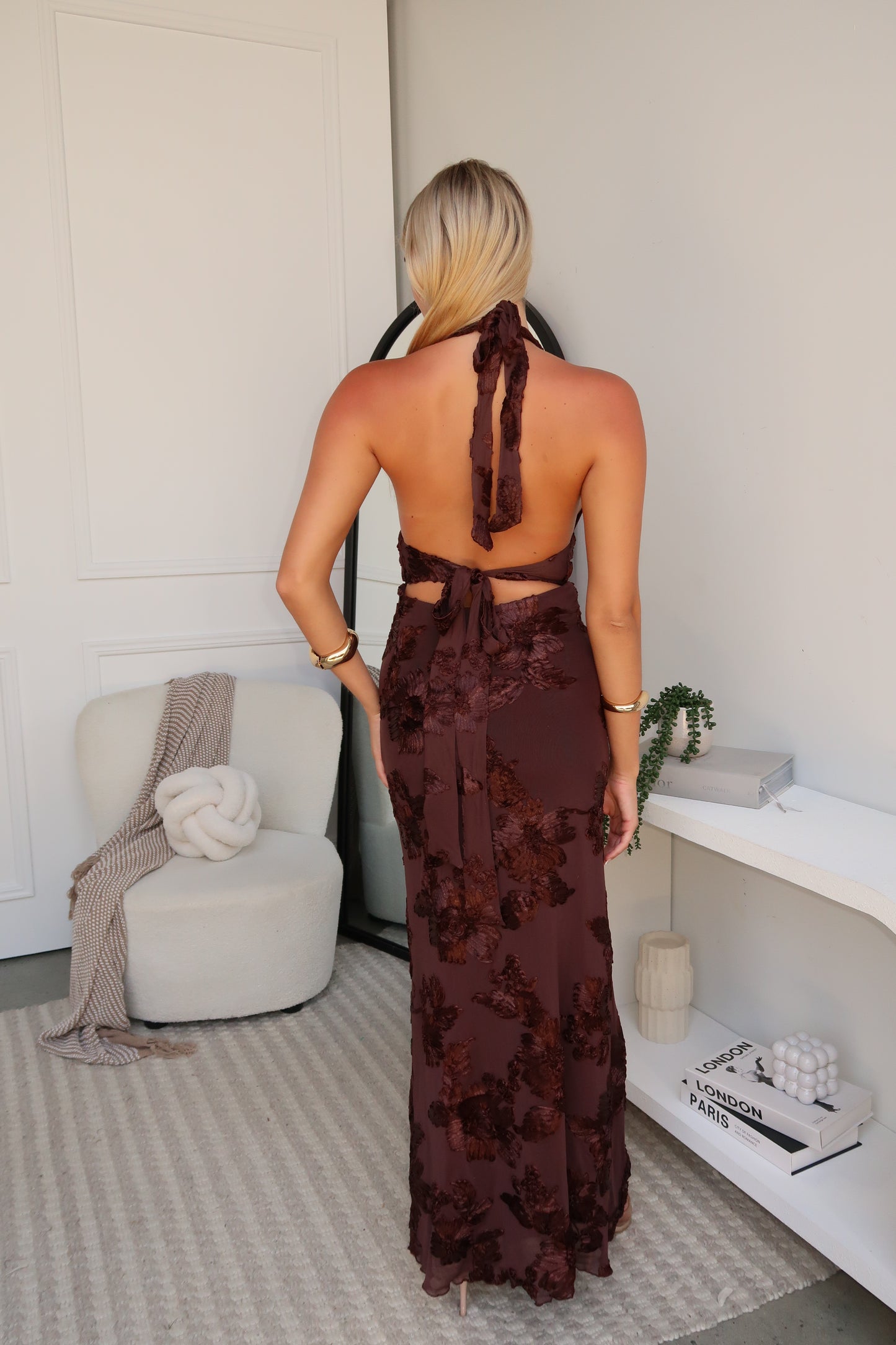CHARLI MAXI DRESS - CHOCOLATE