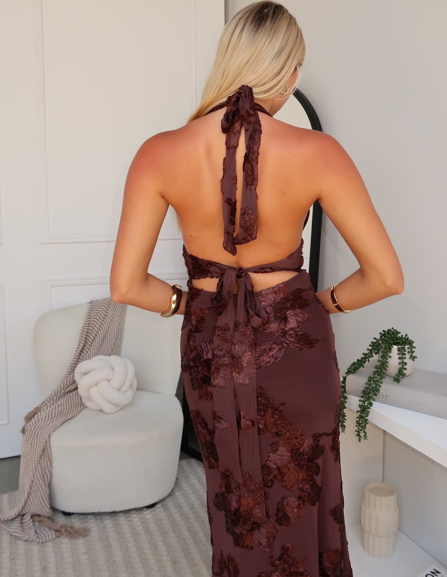 CHARLI MAXI DRESS - CHOCOLATE