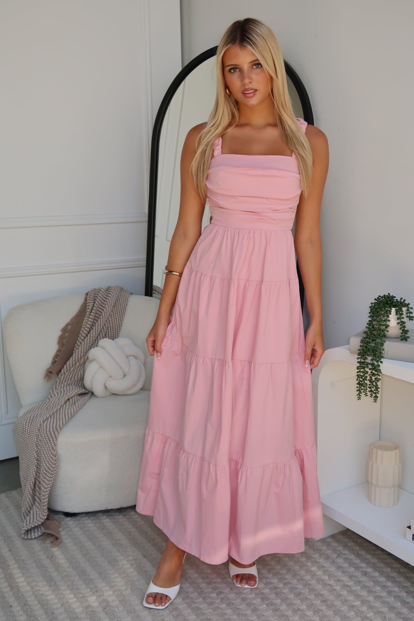 PENNI MAXI DRESS - BABY PINK