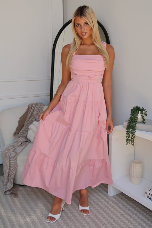 PENNI MAXI DRESS - BABY PINK