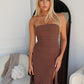 BENNETT STRAPLESS MAXI DRESS - CHOCOLATE