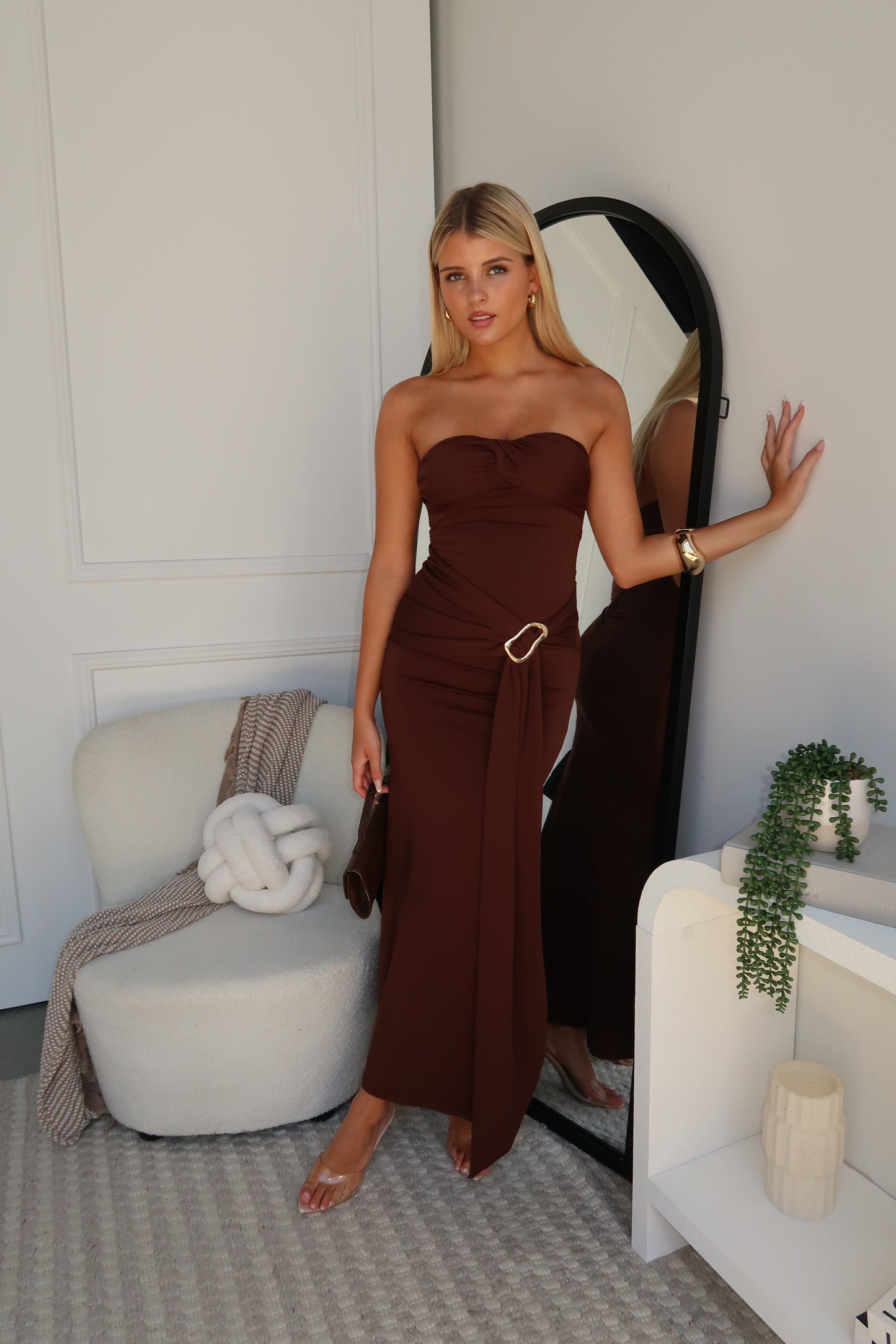 TATUM MAXI DRESS - CHOCOLATE