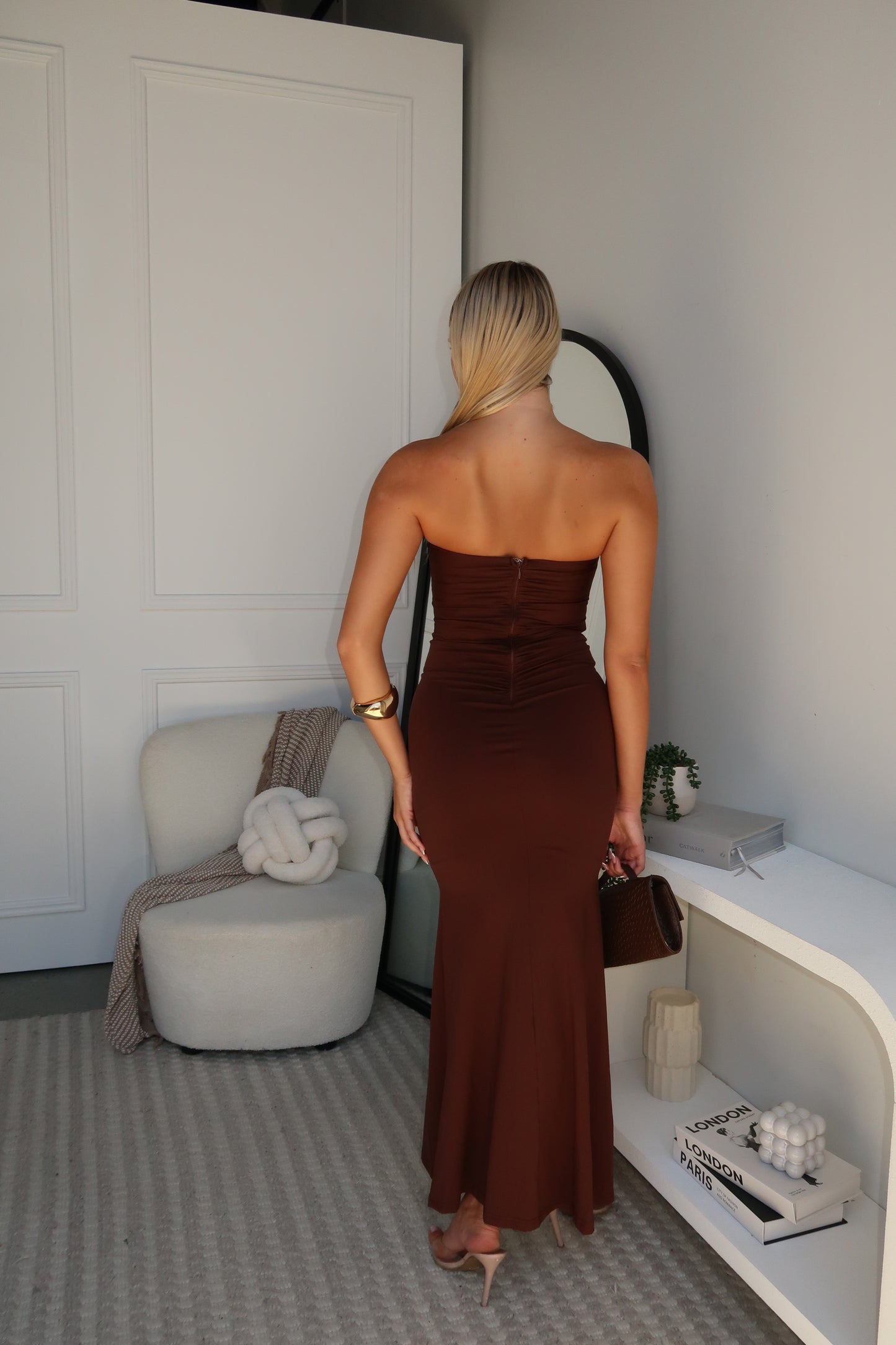 TATUM MAXI DRESS - CHOCOLATE