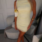 KALEEHA MINI DRESS - LEMON