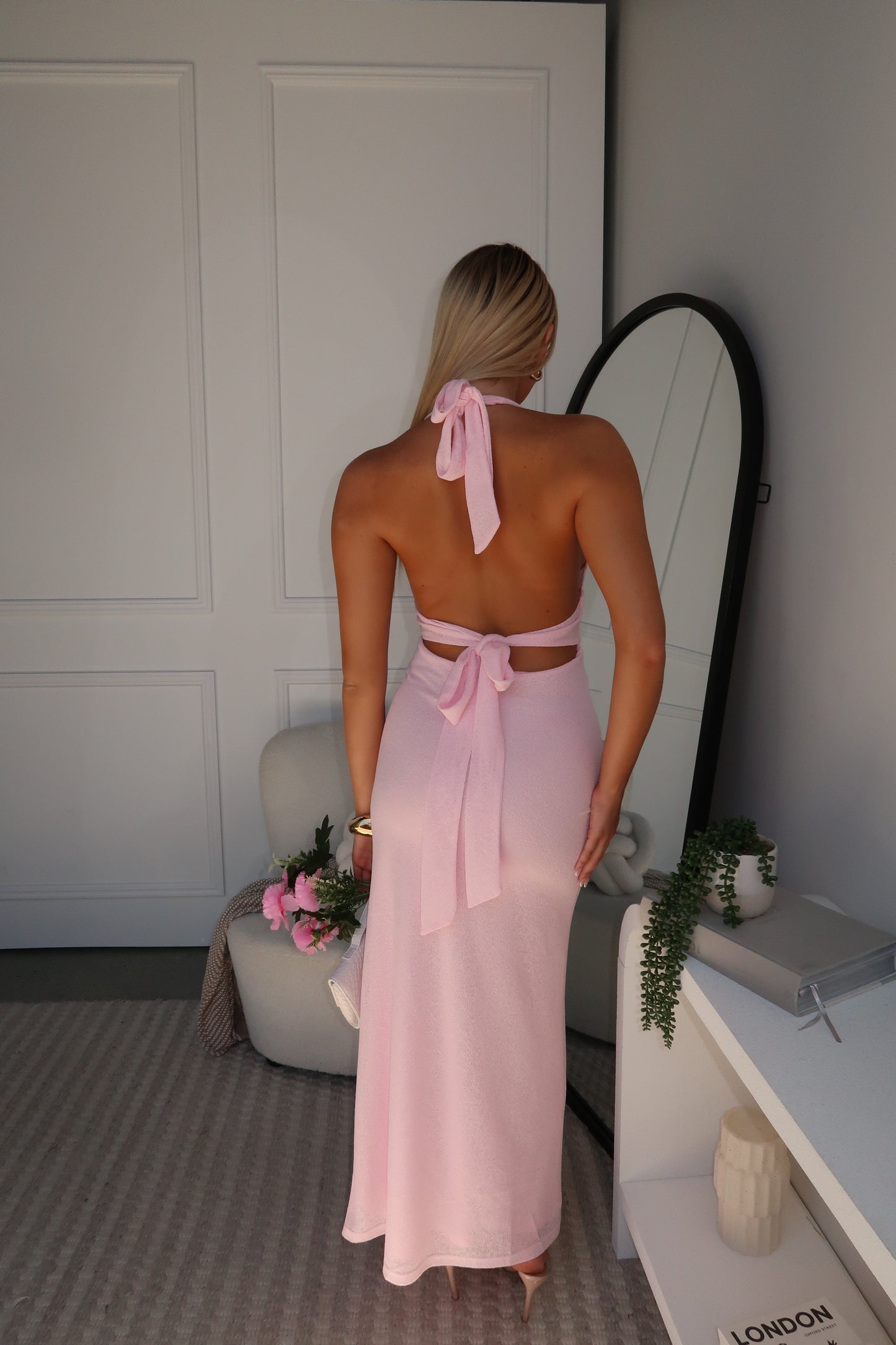 ROMANA MAXI DRESS - BABY PINK