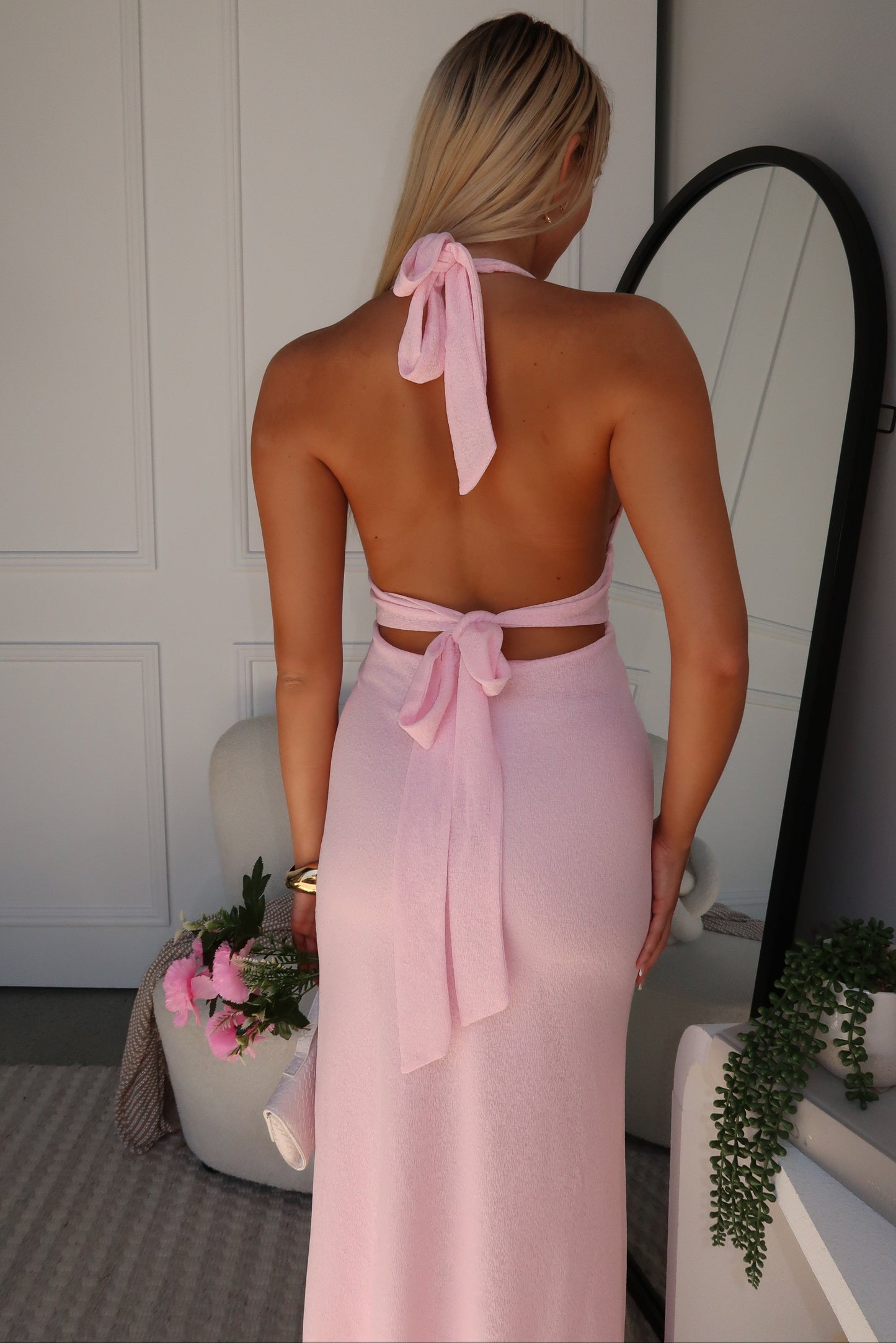 ROMANA MAXI DRESS - BABY PINK