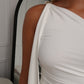 KIKI ONE SHOULDER MAXI - WHITE