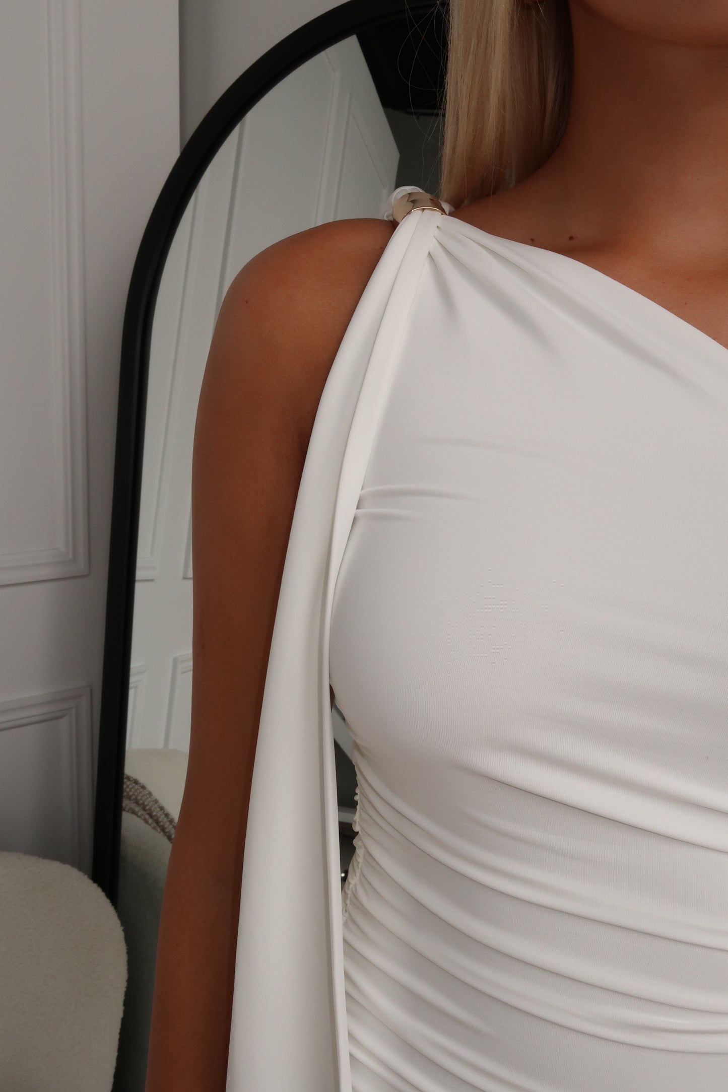 KIKI ONE SHOULDER MAXI - WHITE