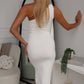 KIKI ONE SHOULDER MAXI - WHITE