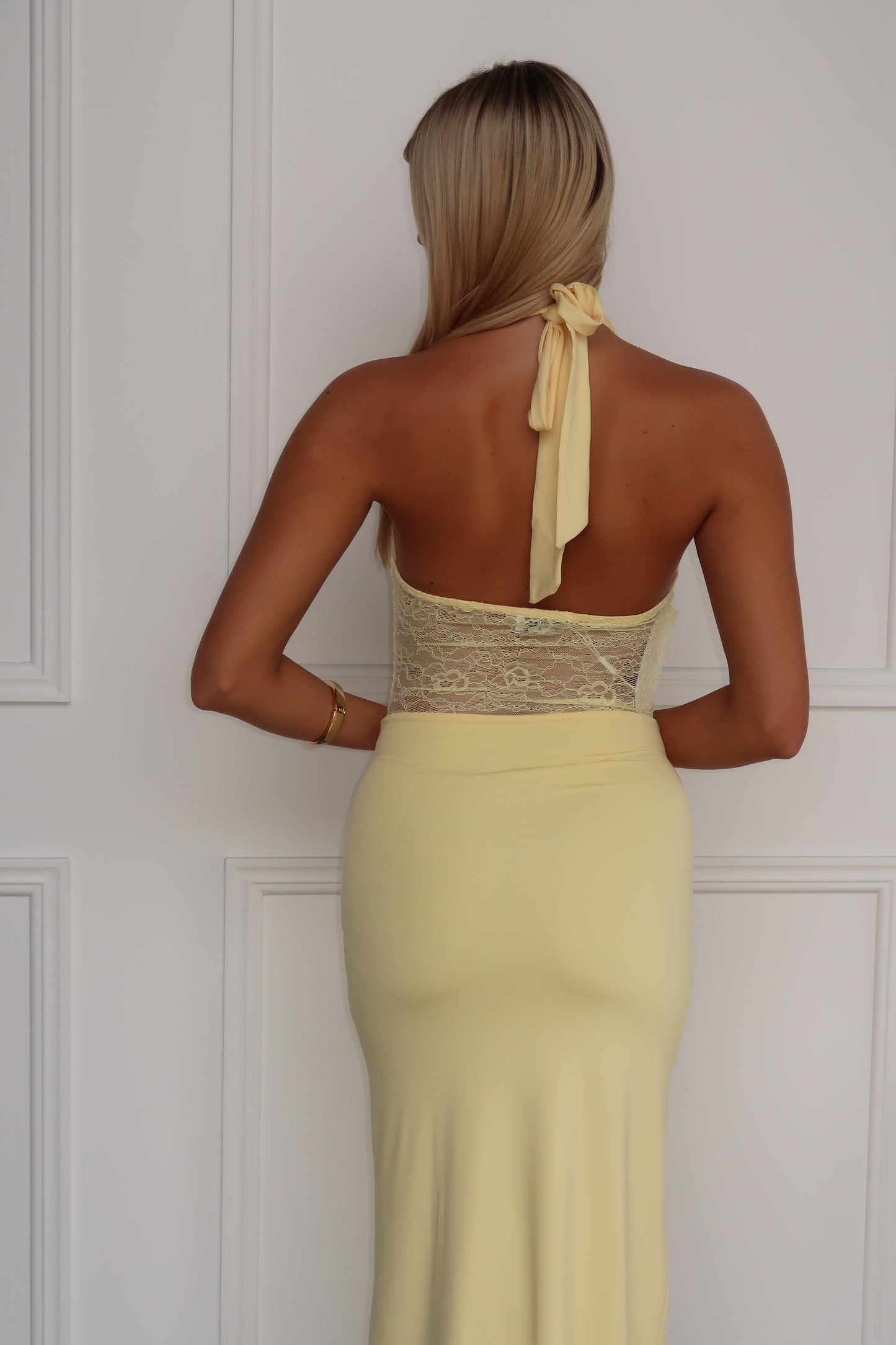 CARMEN LACE MAXI - LEMON