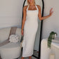JEMMA HALTER MAXI DRESS - WHITE