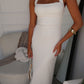 JEMMA HALTER MAXI DRESS - WHITE