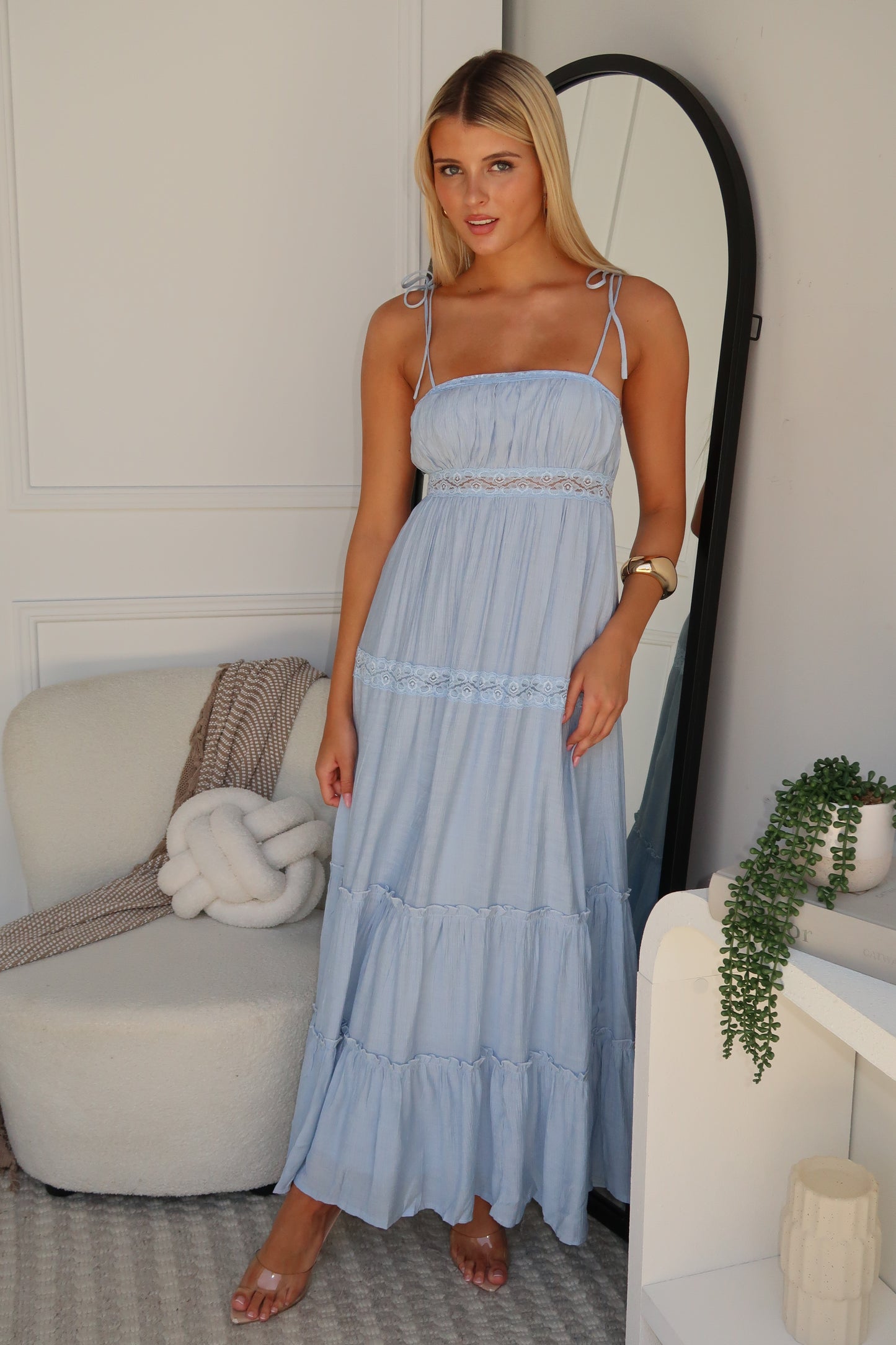 DELILAH MAXI DRESS - BABY BLUE