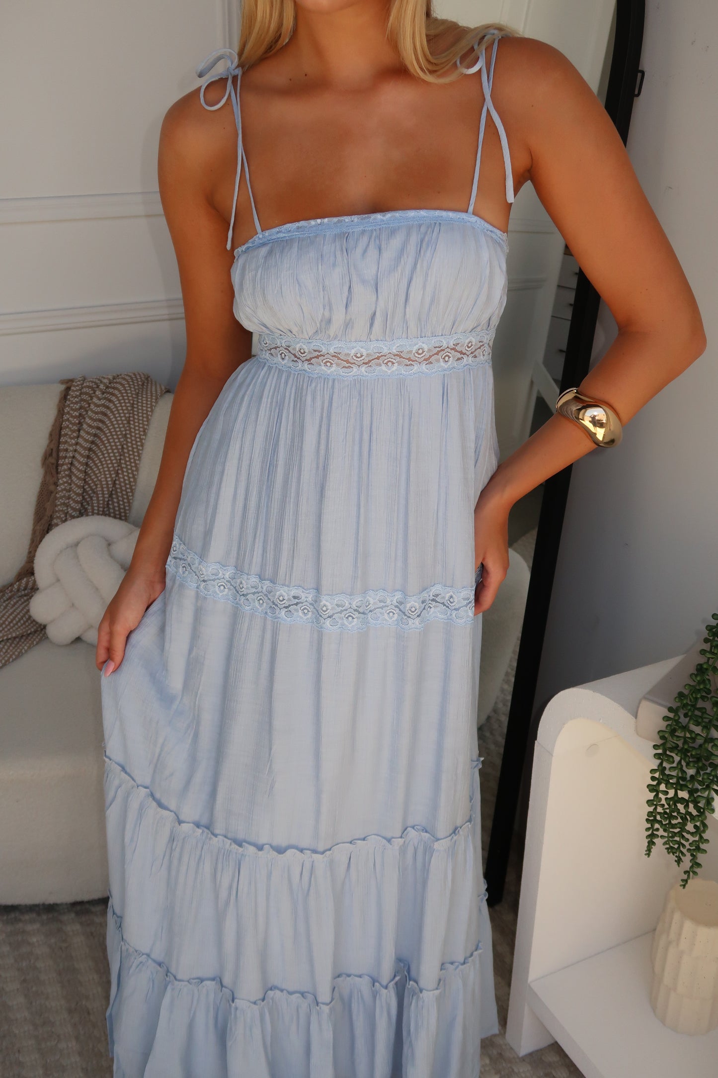 DELILAH MAXI DRESS - BABY BLUE