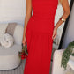 DANIKA STRAPLESS MAXI DRESS - RED