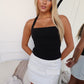 PARKER HALTER TOP - BLACK