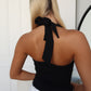 PARKER HALTER TOP - BLACK