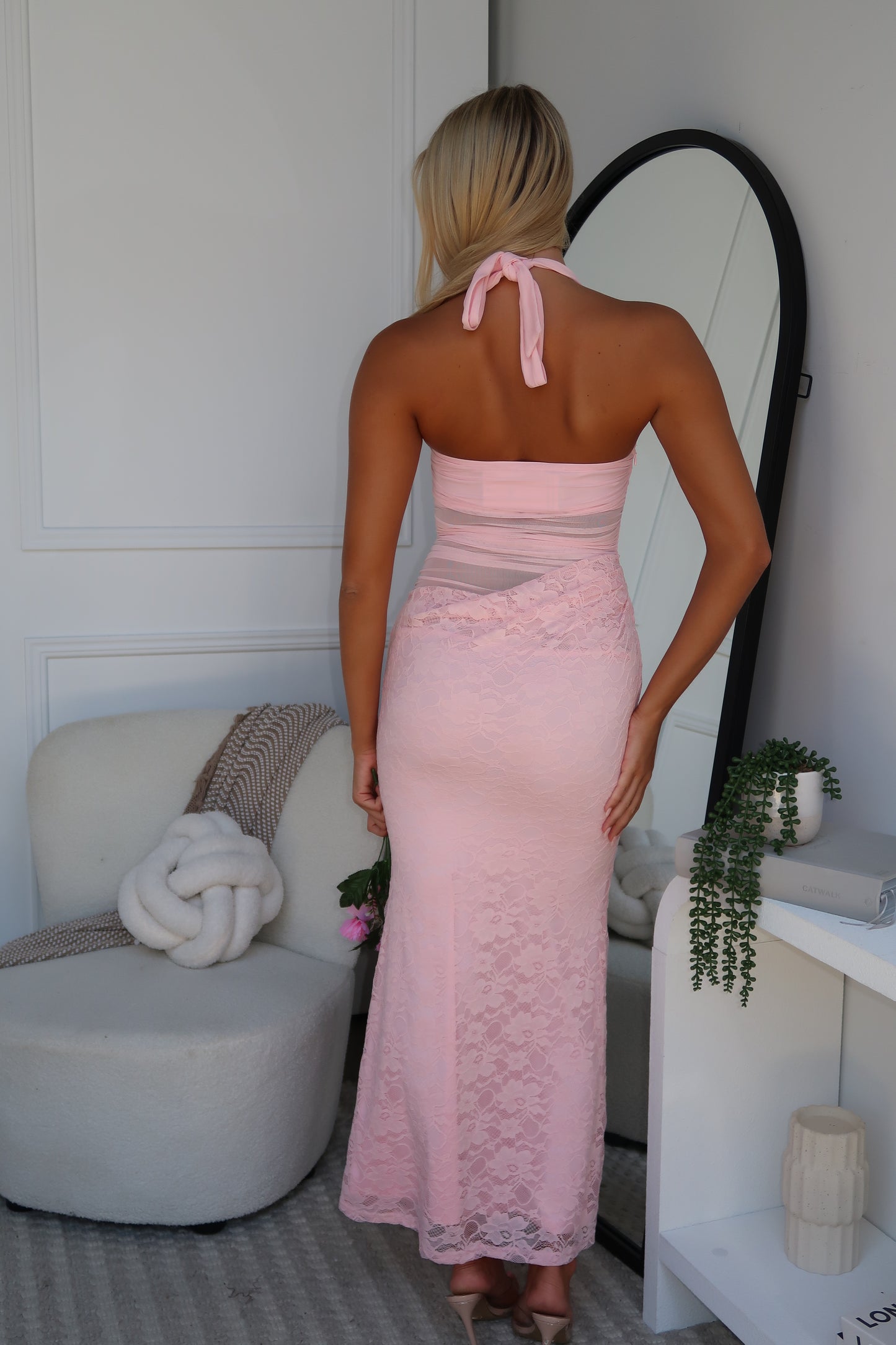 DEMPE MAXI DRESS - BABY PINK