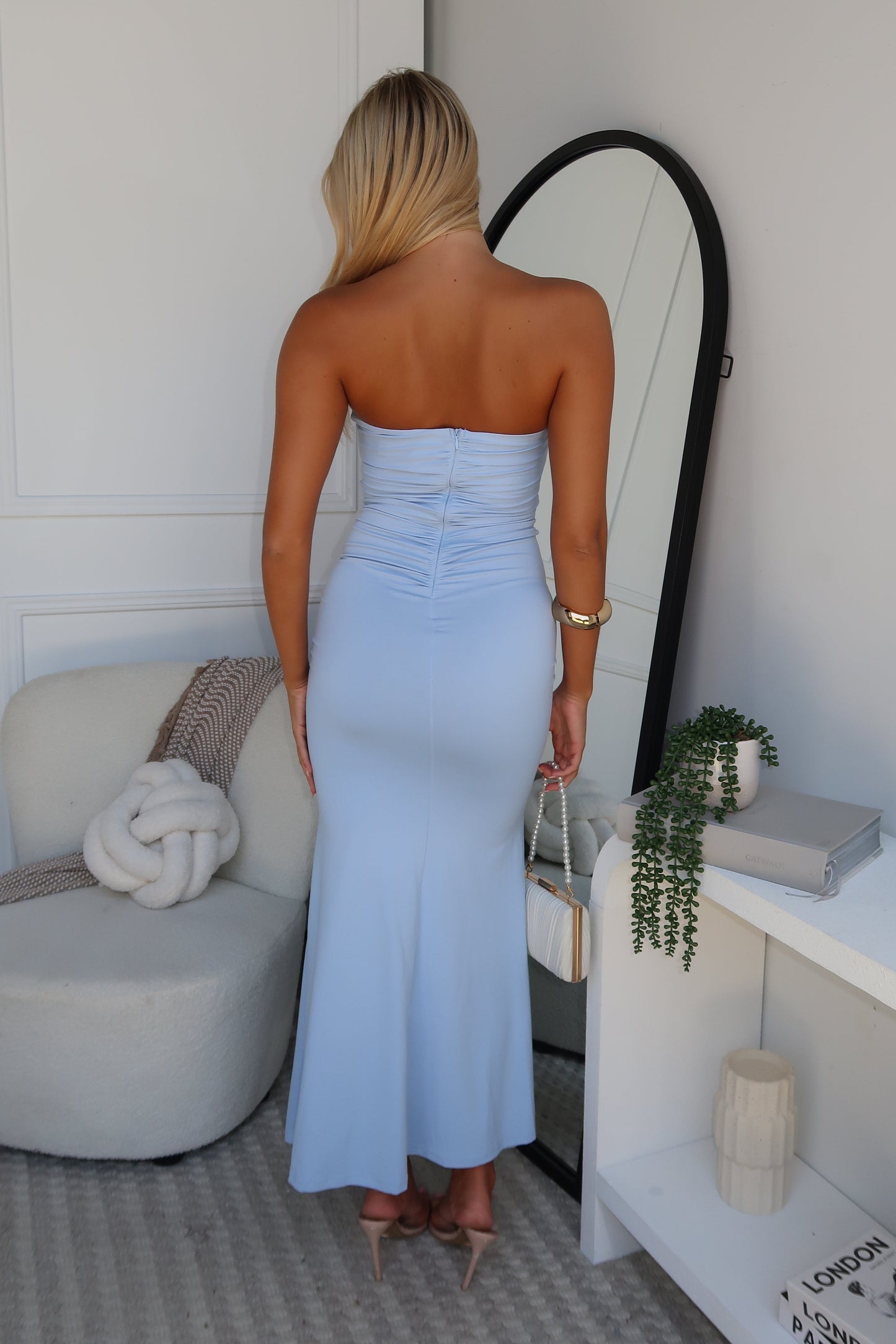 TATUM MAXI DRESS - BABY BLUE
