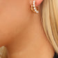 KIMMY PEARL HOOPS - GOLD