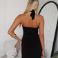 BRITTANY HALTER MAXI DRESS - BLACK