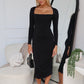 THOMAS MIDI DRESS - BLACK