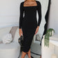 THOMAS MIDI DRESS - BLACK