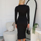 THOMAS MIDI DRESS - BLACK