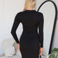 THOMAS MIDI DRESS - BLACK