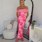 DIANA MAXI DRESS - FLORAL PINK