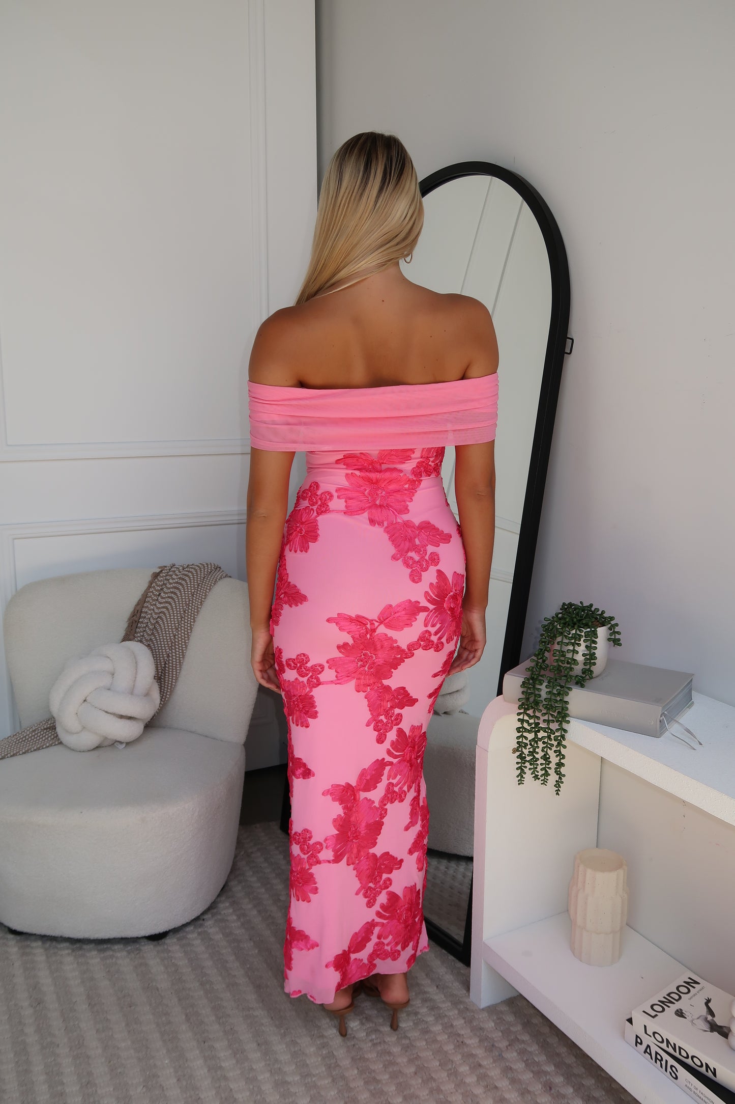 DIANA MAXI DRESS - FLORAL PINK