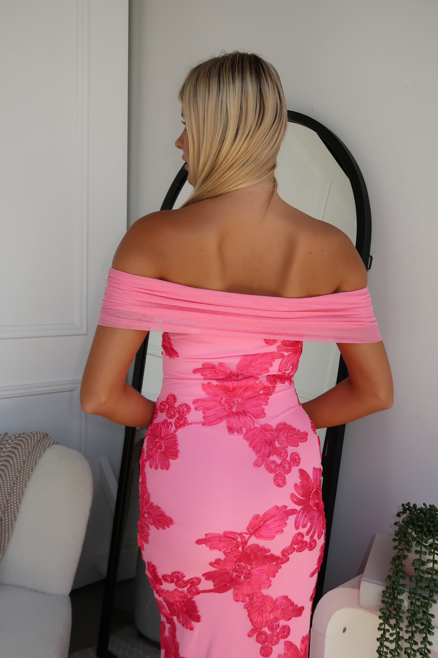 DIANA MAXI DRESS - FLORAL PINK