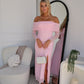 STELLA OFF SHOULDER MAXI - BABY PINK