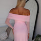 STELLA OFF SHOULDER MAXI - BABY PINK