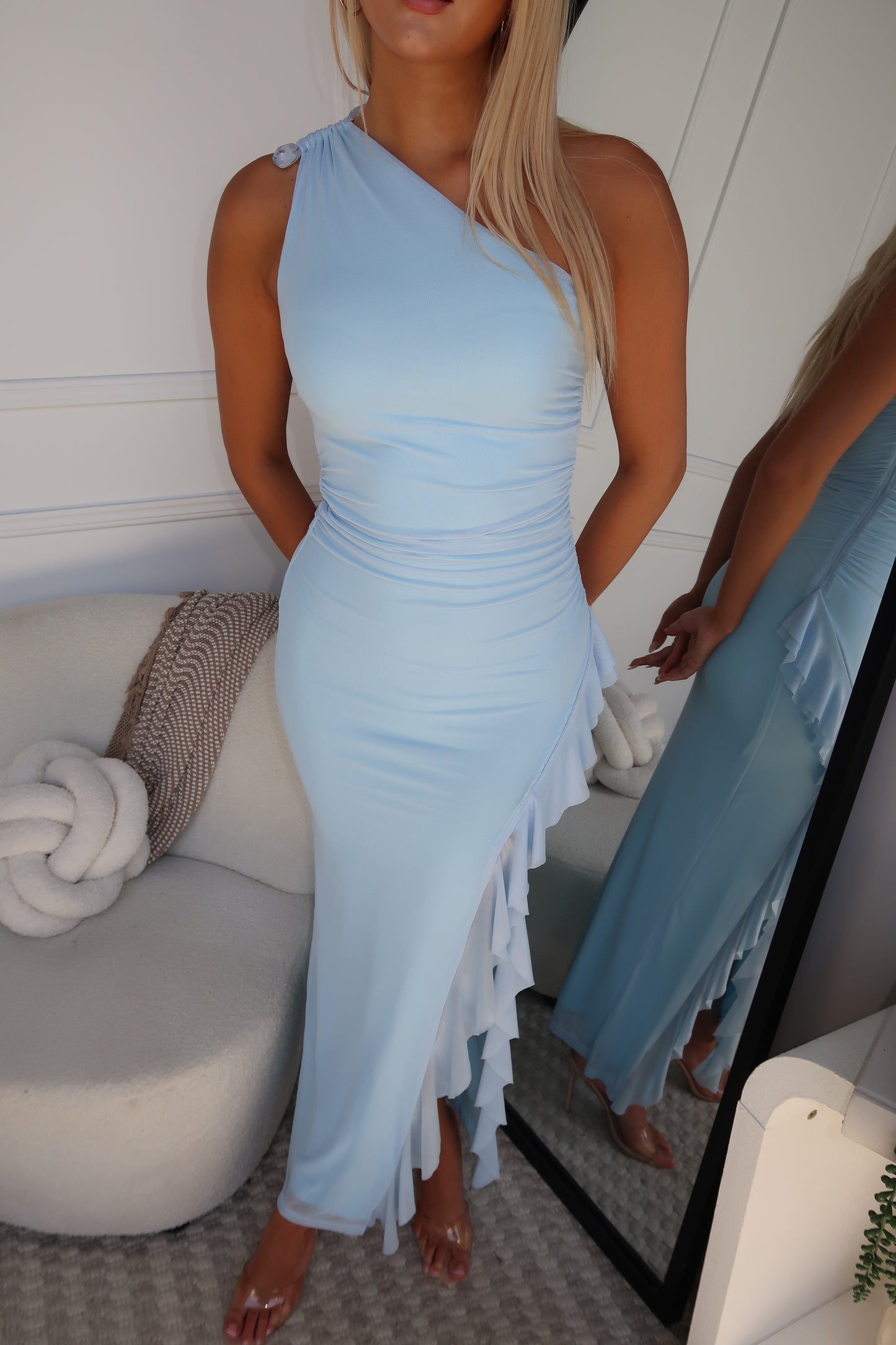 LORRAINE MAXI DRESS - BABY BLUE