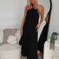 HALTER LINEN DRESS