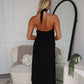 SWEENIE HALTER MAXI DRESS - BLACK