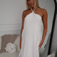 SWEENIE HALTER MAXI DRESS - WHITE