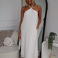SWEENIE HALTER MAXI DRESS - WHITE