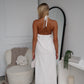 SWEENIE HALTER MAXI DRESS - WHITE