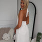 SWEENIE HALTER MAXI DRESS - WHITE