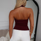 KHELANI HALTER TOP - WINE