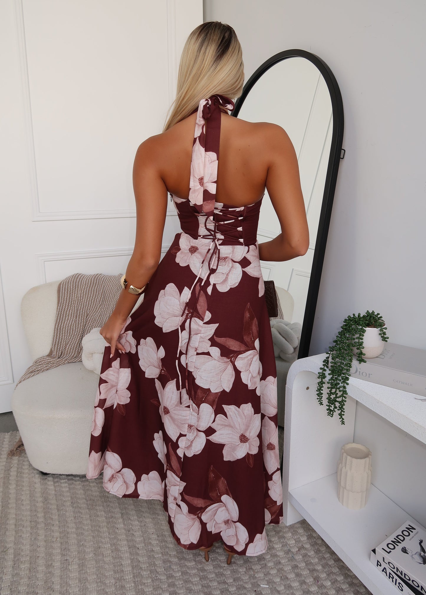 SOPHIE MAXI DRESS - CHOCOLATE FLORAL