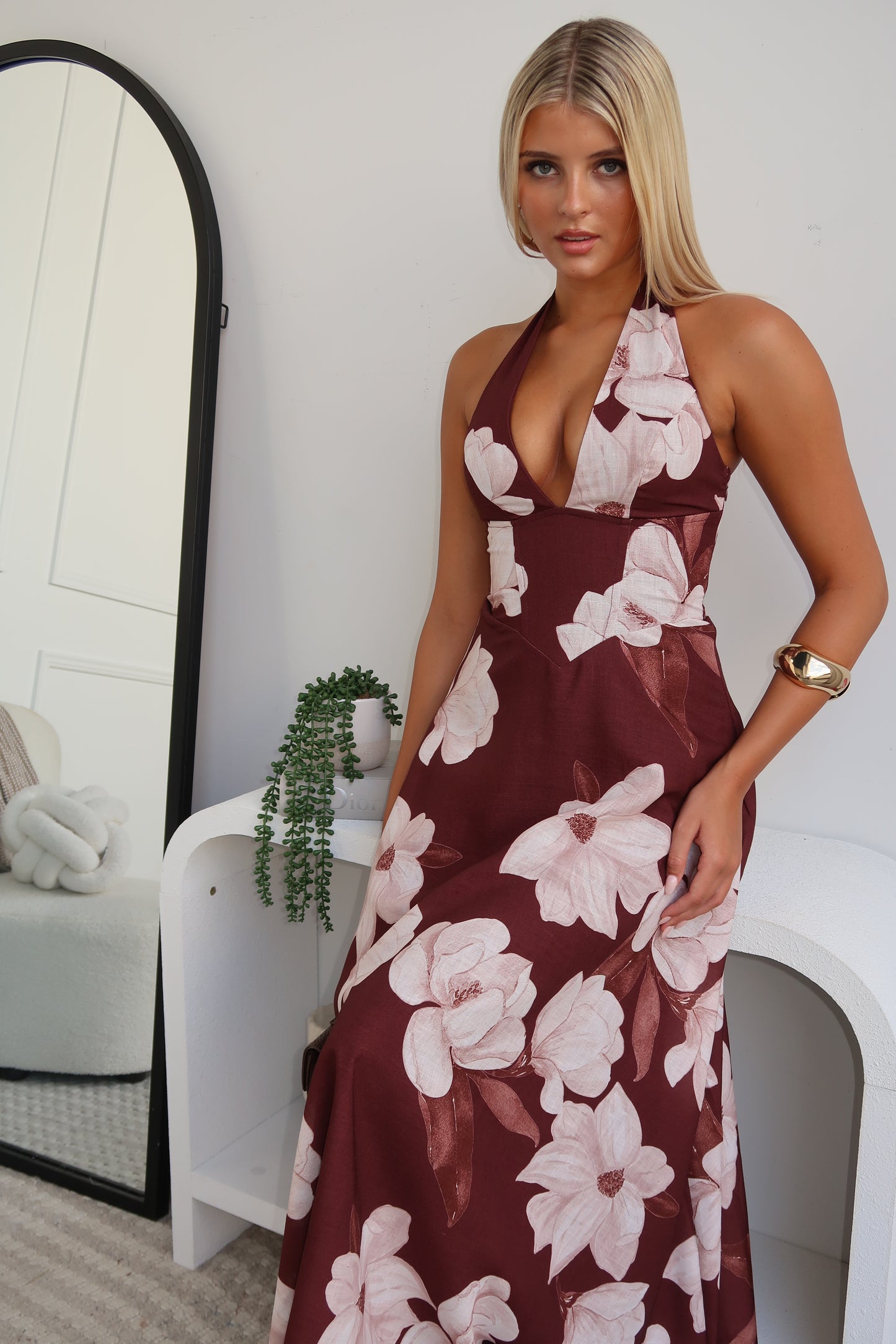 SOPHIE MAXI DRESS - CHOCOLATE FLORAL
