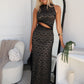 ANGELA LACE MAXI DRESS - BLACK