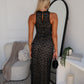 ANGELA LACE MAXI DRESS - BLACK