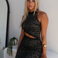 ANGELA LACE MAXI DRESS - BLACK